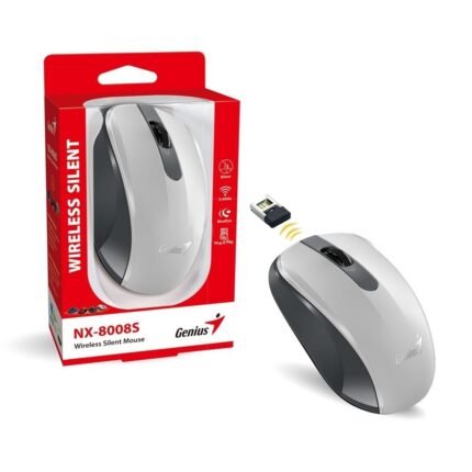 Mouse Genius NX-8008S inalámbrico silencioso blanco/gris