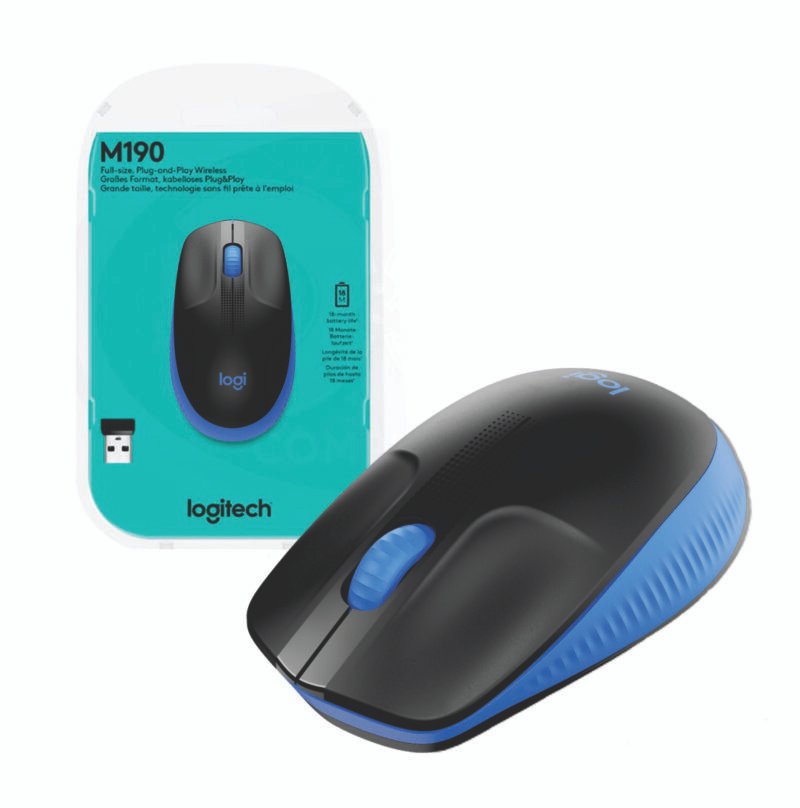 Mouse Logitech M190 Inalámbrico Azul