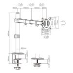 Soporte brazo para monitor hasta 32"
