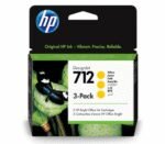 HP 3ED79A 712 3*PACK AMARILLO T210/230/250/630/650 UK