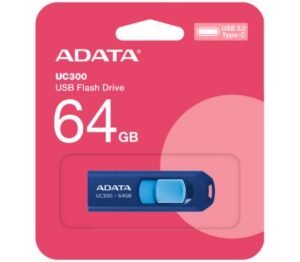 ADATA PEN DRIVE ACHO-UC300-64G-RNB/BU 64GB USB-C AZUL/AZUL MARINO