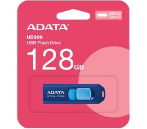 ADATA PEN DRIVE ACHO-UC300-128G-RNB/BU 128GB USB-C AZUL/AZUL MARINO