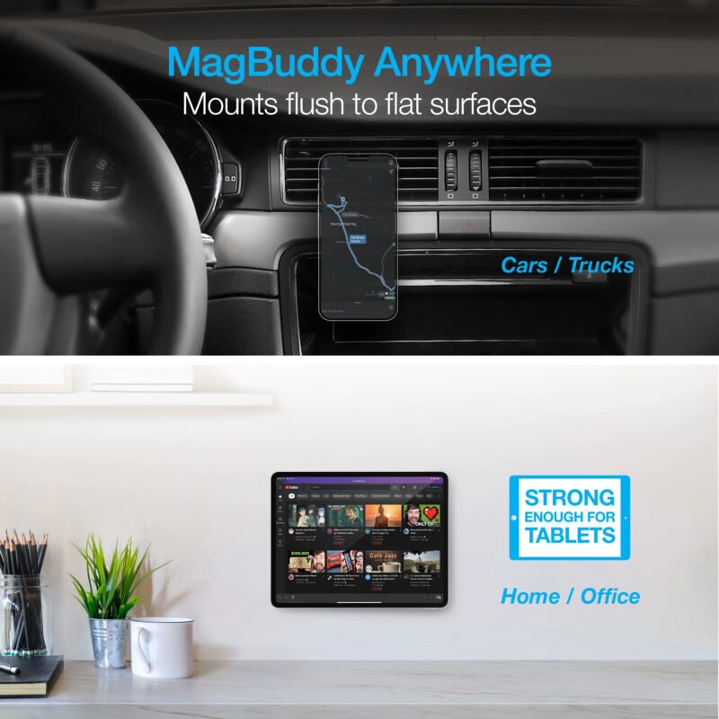 Soporte De Auto Para Celular Naztech MagBuddy Elite Adhesivo - Imagen 3