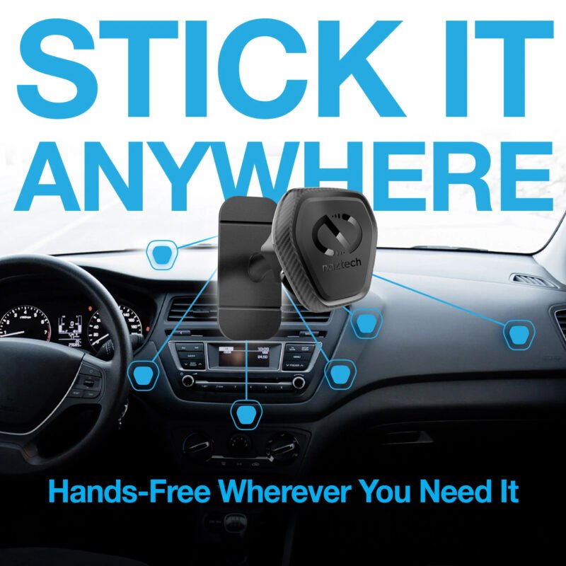 Soporte De Auto Para Celular Naztech MagBuddy Elite Adhesivo 360° - Imagen 2