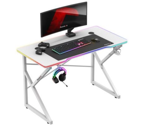 Huzaro Hz-hero 1.7 Mesa/escritorio Gaming Rgb C/luces White