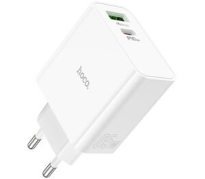 Hoco C113a Cargador De Pared 1 Usb-c/1 Usb-a Eu 65w White