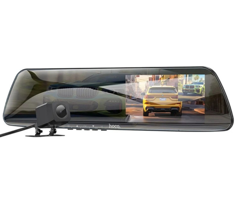 Hoco Dv4 Dashcam Videocamara Para Espejo C/display P/auto Bk
