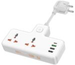 Hoco Ac12a Cargador/zapatilla Schuko C/2 Universal 1 Usb-c/3 Usb-a White 30w