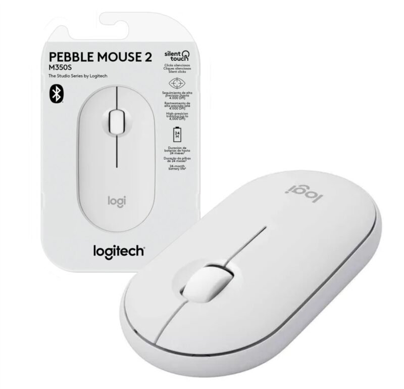 Mouse Logitech M350s Pebble 2 Bluetooth Blanco