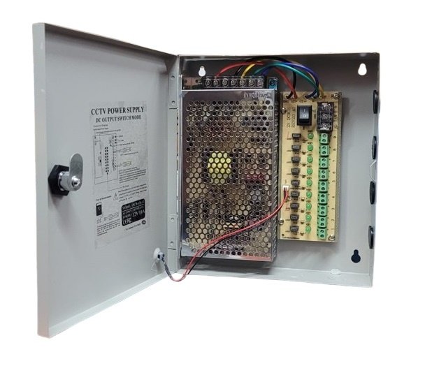 Fuente con Gabinete NRG+ 12v 10a 9 canales