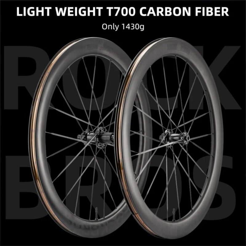 Ruedas Rockbros T700 Rayos de Carbono 55mm - Imagen 2
