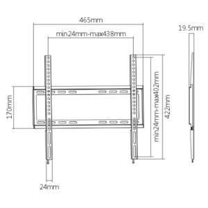 Soporte para TV fijo ultra delgado hasta 55""