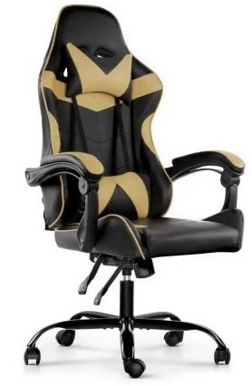 Silla Gamer Lumax ROM negro/dorado