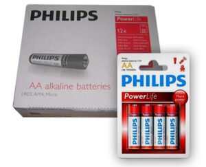 Pack de 12 blister de Pilas alcalinas Philips AA X 4 unidades