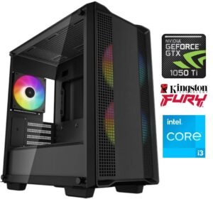 Equipo Gamer Core i3 12100F, 16GB, SSD 480 GB, GTX1050Ti 4GB