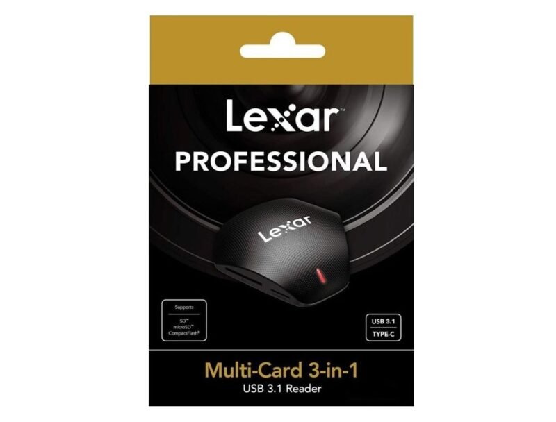 Lector Lexar Multi-Card 3 en 1 SD/microSD USB 3.1 RW500