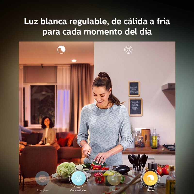 Lámpara Led Inteligente Philips Hue 9W E27 Blanco - Imagen 6