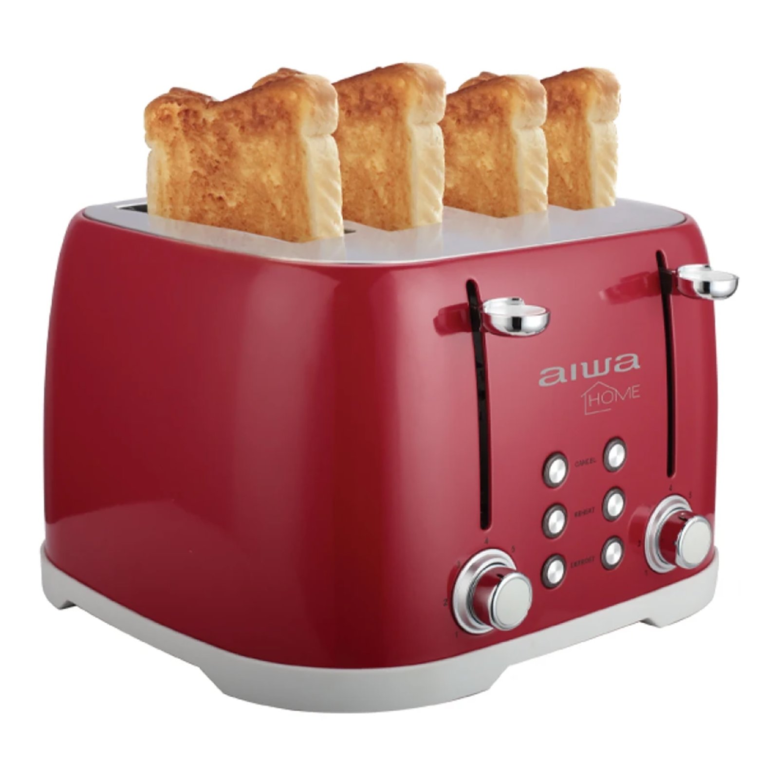 Tostadora Aiwa Aw-td5728-r 1600w 7 Niveles 4 Panes