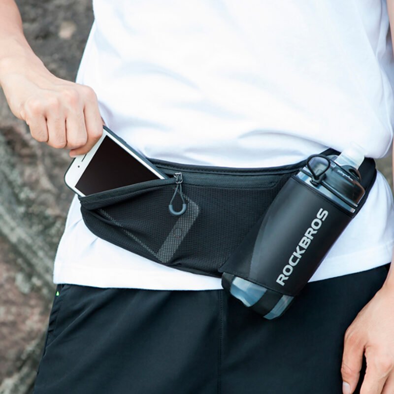 Riñonera Porta Caramañola Rockbros Bolsillo Para Celular - Imagen 3