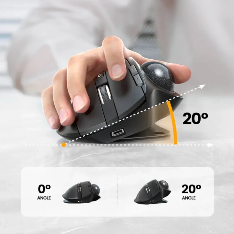 Mouse Con Trackball Diestro Ergonómico Inalámbrico ProtoArc Em01-nl - Imagen 4