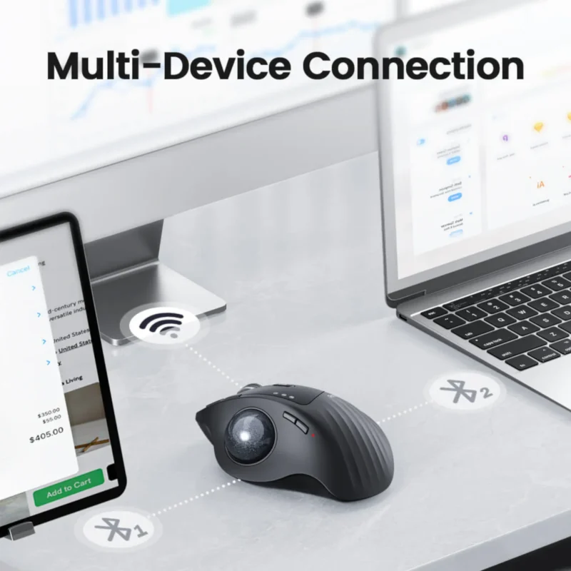 Mouse Con Trackball Diestro Ergonómico Inalámbrico ProtoArc Em01-nl - Imagen 2