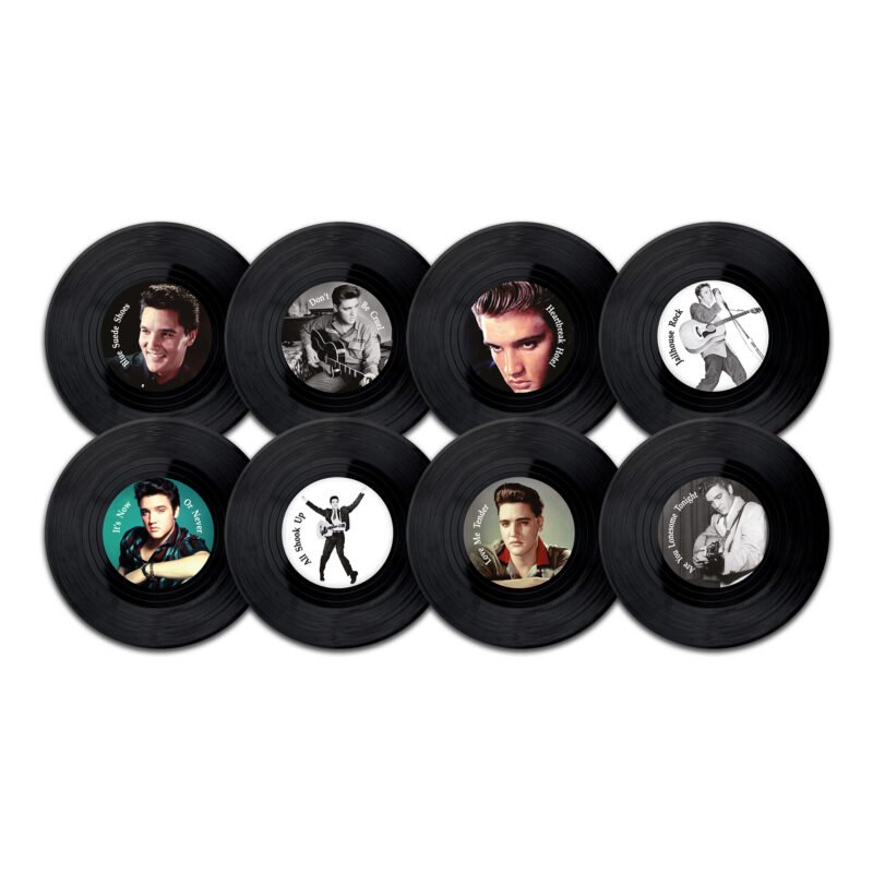 Set 8 Posavasos De Vinilo + Destapador Retro Musique Kxrm12 - Imagen 3