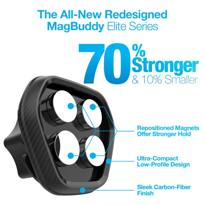 Soporte De Auto Para Celular Naztech MagBuddy Elite Adhesivo - Imagen 7