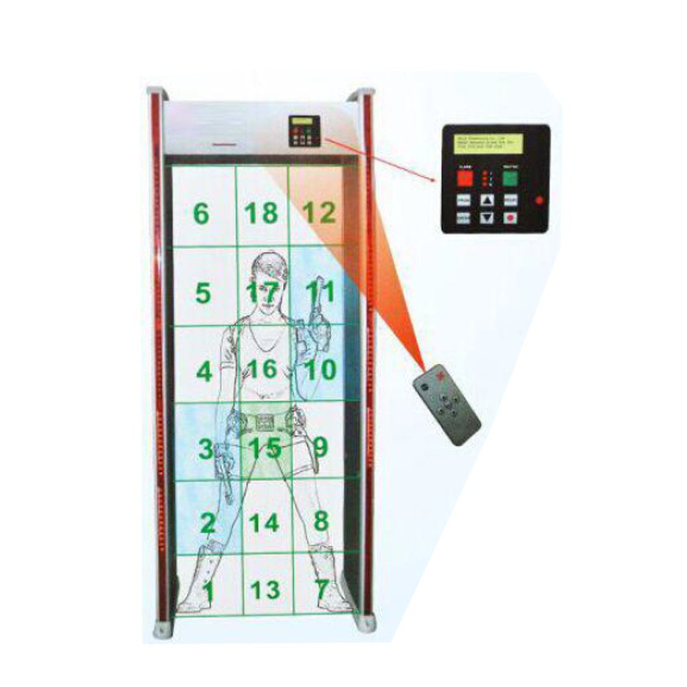 Puerta Detector de Metales Dragon Guard 18 Áreas 12 Zonas - Imagen 2