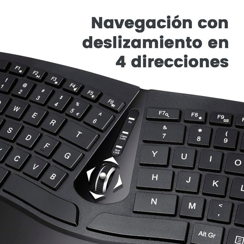 Combo Mouse Y Teclado Ergonómicos Inalámbricos Perixx 606 - Imagen 6