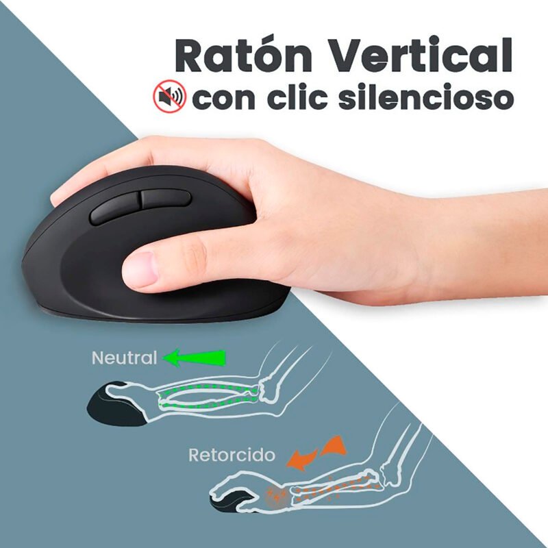 Combo Mouse Y Teclado Ergonómicos Inalámbricos Perixx 606 - Imagen 2