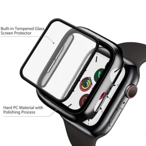 Vidrio Protector Y Funda Para Reloj Apple Watch 45 mm