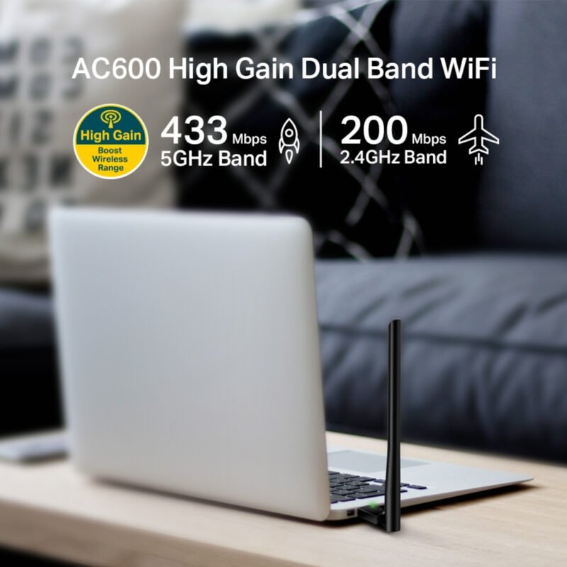 Adaptador de Red Tp-Link Usb Archer T2u Plus Dual Band Ac600 - Imagen 2