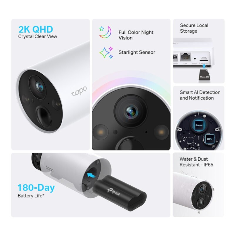 Cámara De Seguridad Tp-Link Tapo C420S1 X2 Exterior Visión Nocturna 2K QHD - Imagen 4