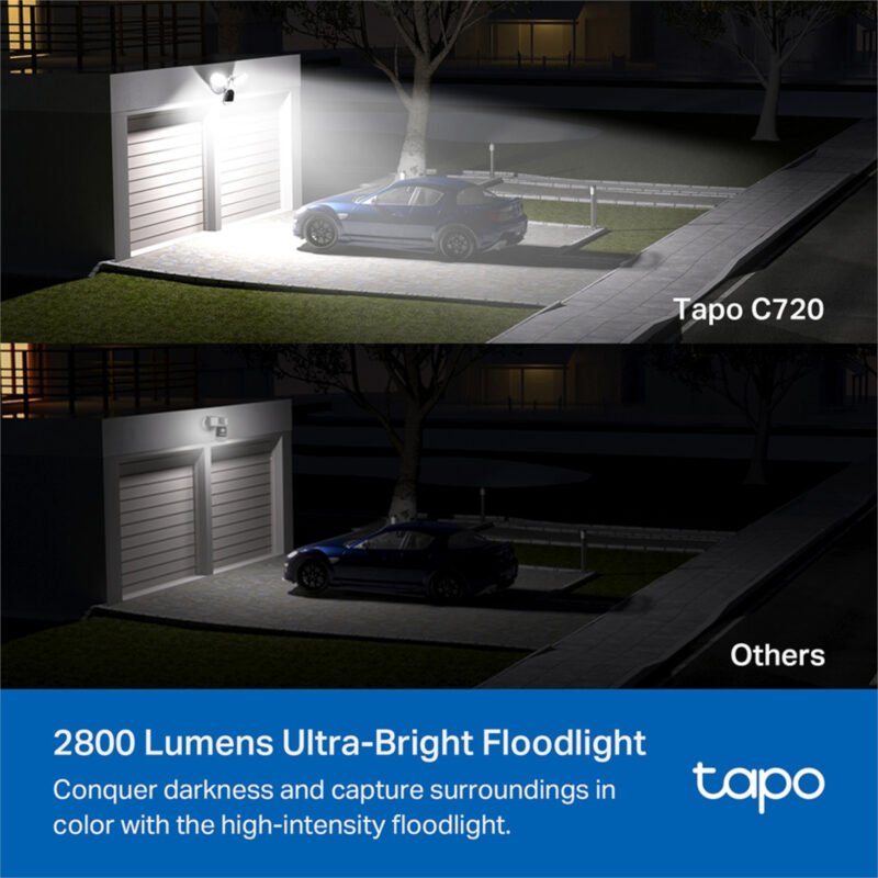 Cámara De Seguridad Tp-Link Tapo C720 Exterior Visión Nocturna 2K Reflector - Imagen 2