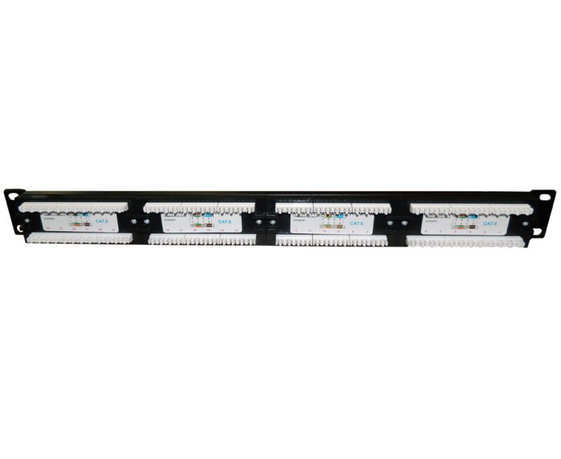 Patchera 24 puertos cat 6e para rack