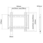 Soporte para TV fijo ultra delgado hasta 42""