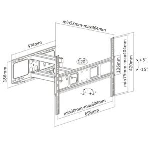 Soporte para TV lcd/led movil hasta 70"" / 40kg