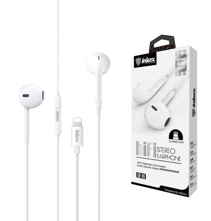Auriculares Inkax Lightning blanco