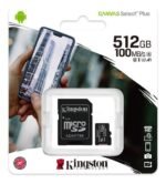 Memoria Kingston MicroSD 512GB Canvas Select Plus clase 10