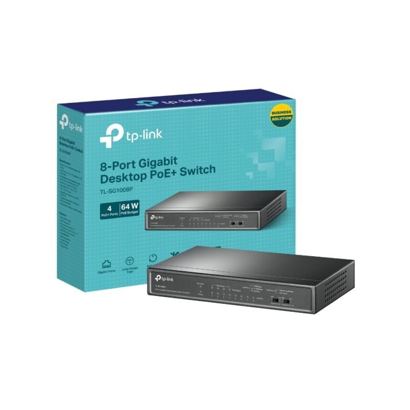 Switch TP-LINK TL-SG1005P-PD | 5 Puertos Gigabit (1 Puerto PoE++, 4 Puertos PoE+) - Imagen 4