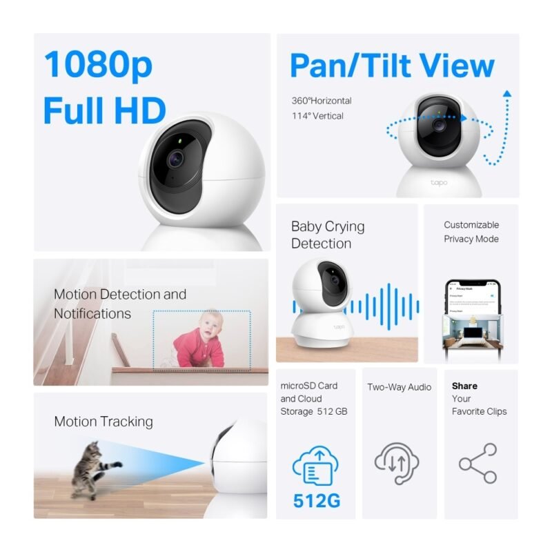 Cámara Domo IP TP-LINK Tapo C200C | Wi-Fi, 360° - Imagen 19