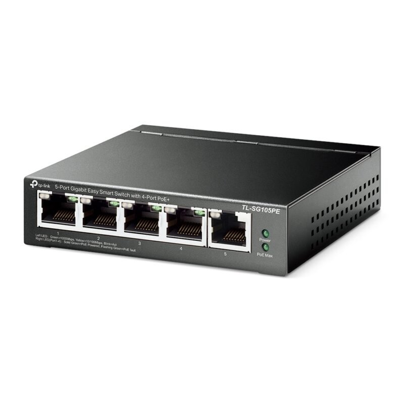 Switch TP-LINK TL-SG105MPE | 5 puertos Gigabit (4 Puertos PoE+)