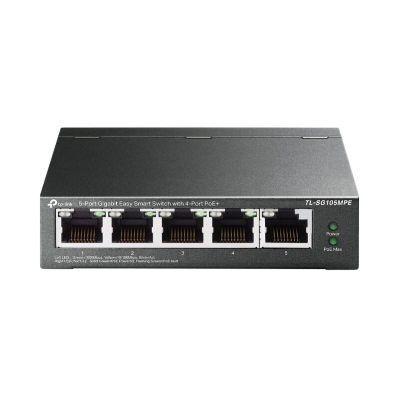 Switch TP-LINK TL-SG105MPE | 5 puertos Gigabit (4 Puertos PoE+) - Imagen 11