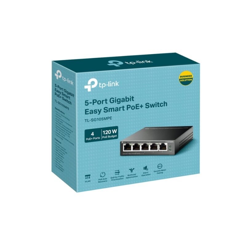 Switch TP-LINK TL-SG105MPE | 5 puertos Gigabit (4 Puertos PoE+) - Imagen 12