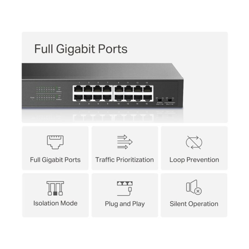 Switch MERCUSYS MS116GS | 16 puertos RJ45 - Imagen 3