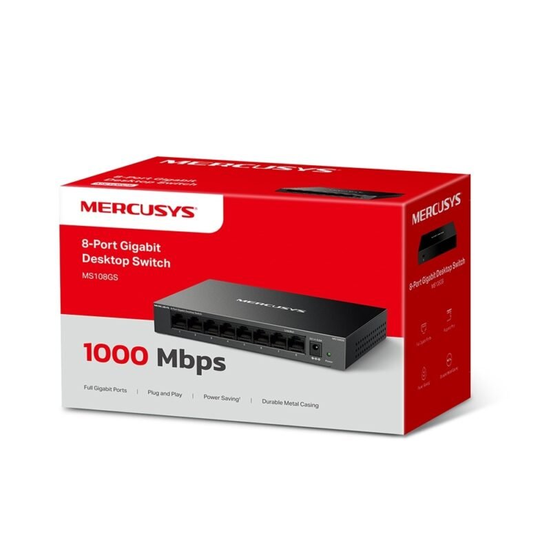 Switch MERCUSYS MS108GS | 8 Puertos Gigabit - Imagen 3