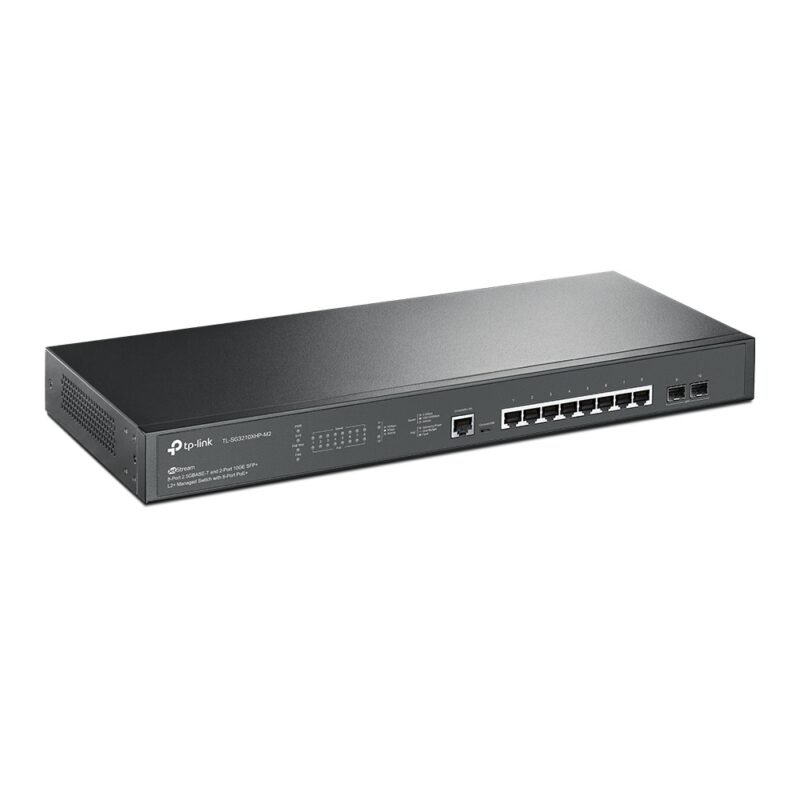 Switch TP-LINK TL-SG3210XHP-M2 | 8 Puertos 2.5 Gbps POE+ at/af, 2 SFP 10Gbps, OEM - Imagen 2