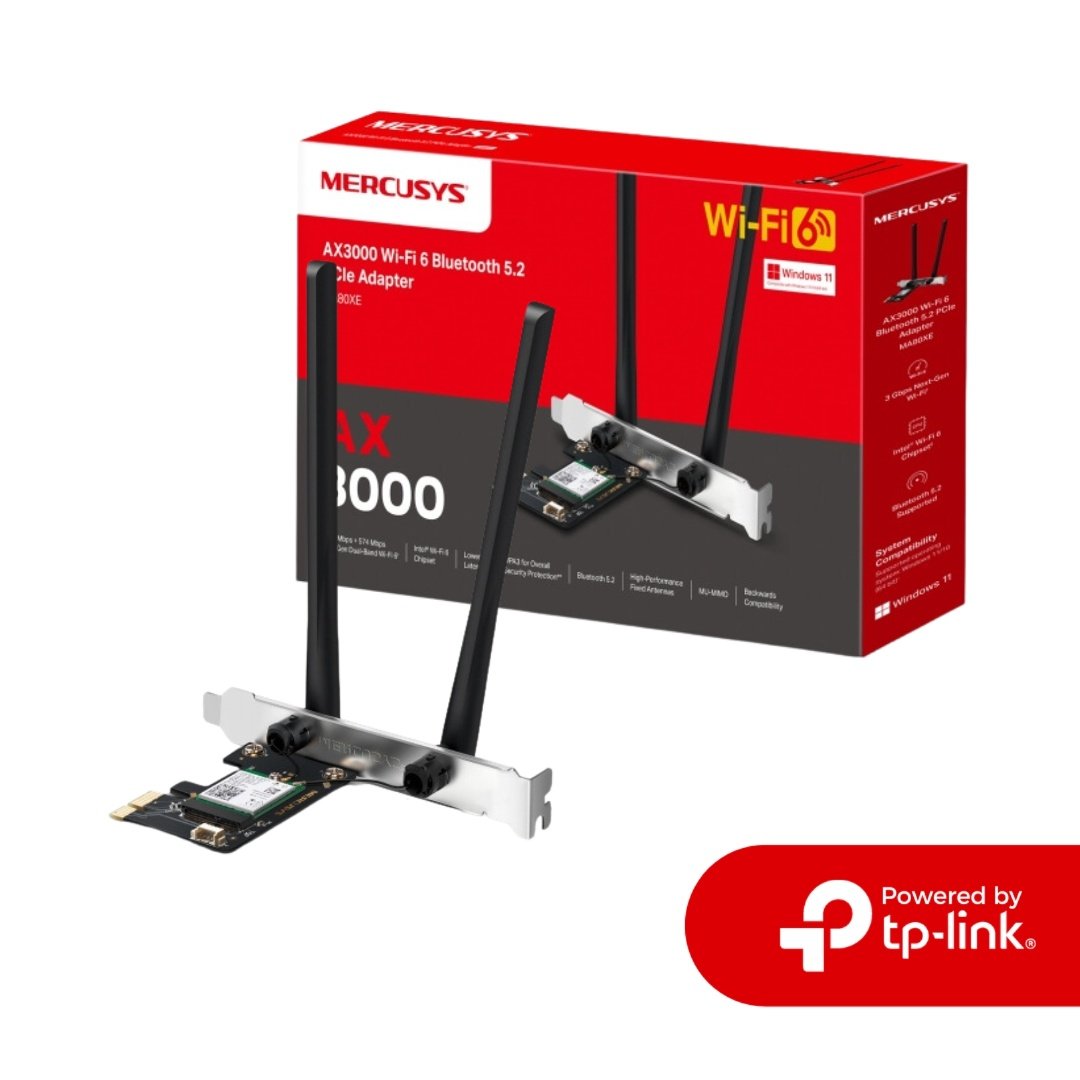 Tarjeta de Red MERCUSYS MA80XE | PCI-E, Wi-Fi 6 Bluetooth 5.2 - Imagen 9