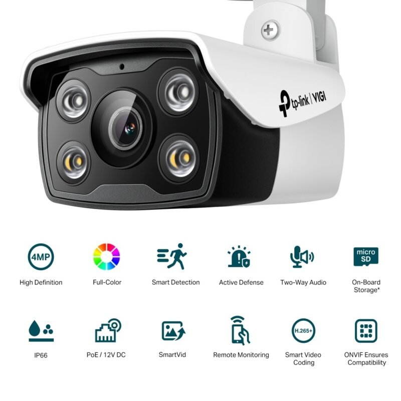 Cámara PT IP TP-LINK VIGI C540S | 4MP, Visión Nocturna, ColorPro, Exterior - Imagen 6
