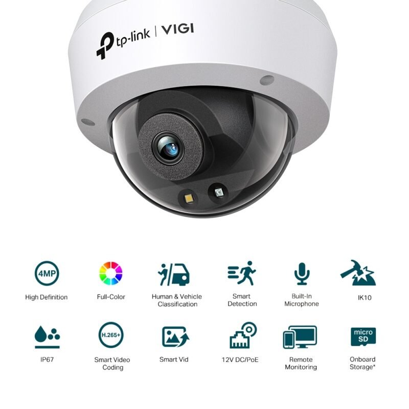 Cámara Domo IP TP-LINK VIGI C240I | 4MP, Visión Nocturna, Exterior - Imagen 6